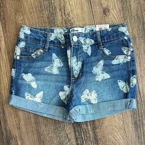 Epic Threads Blue Butterfly Denim Shorts